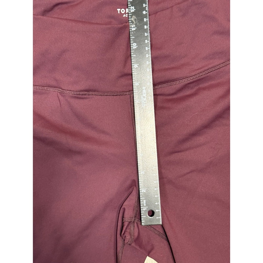 Torrid Active High Rise Crop Leggings Women's Size 2 Burgundy Stretch NWT - Picture 6 of 12